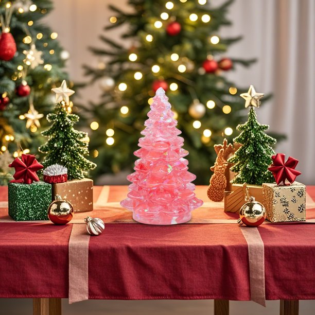 Watermelon Red Mini Crystal Christmas Tree Ornament Resin Xmas Decor For  Desk Bookshelf Windowsill Holiday Decoration Gift Sparkling Quartz Clear  Appearance 2.17X3.54 Inches - Walmart.ca