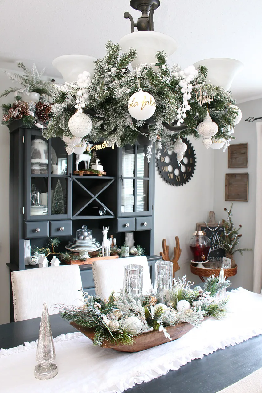 White Christmas Decor Winter Dining Room Table Decor Serendipity Refined Blog: Snow(white) In The Dining