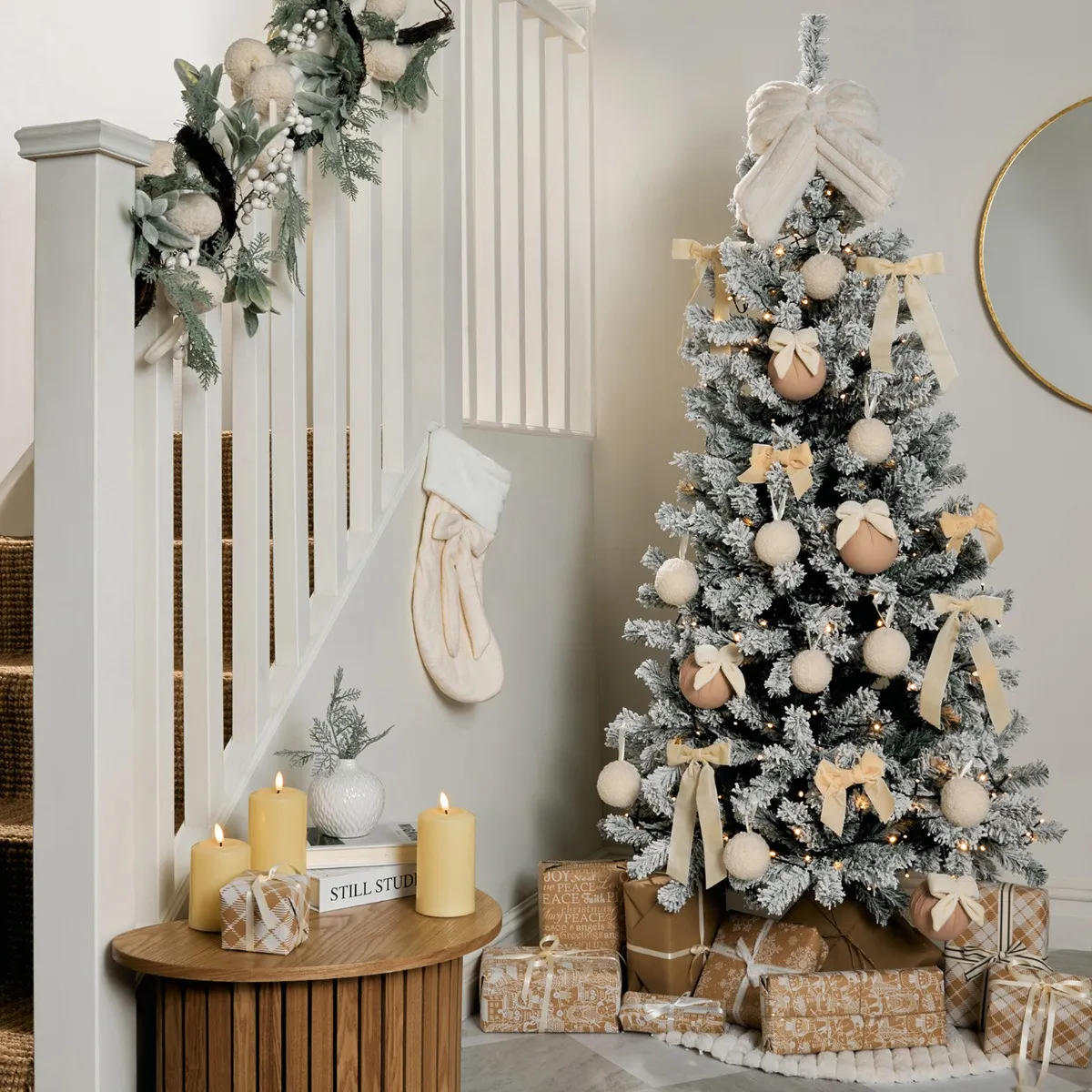 White OHS Snowy Christmas Tree 6ft OHS
