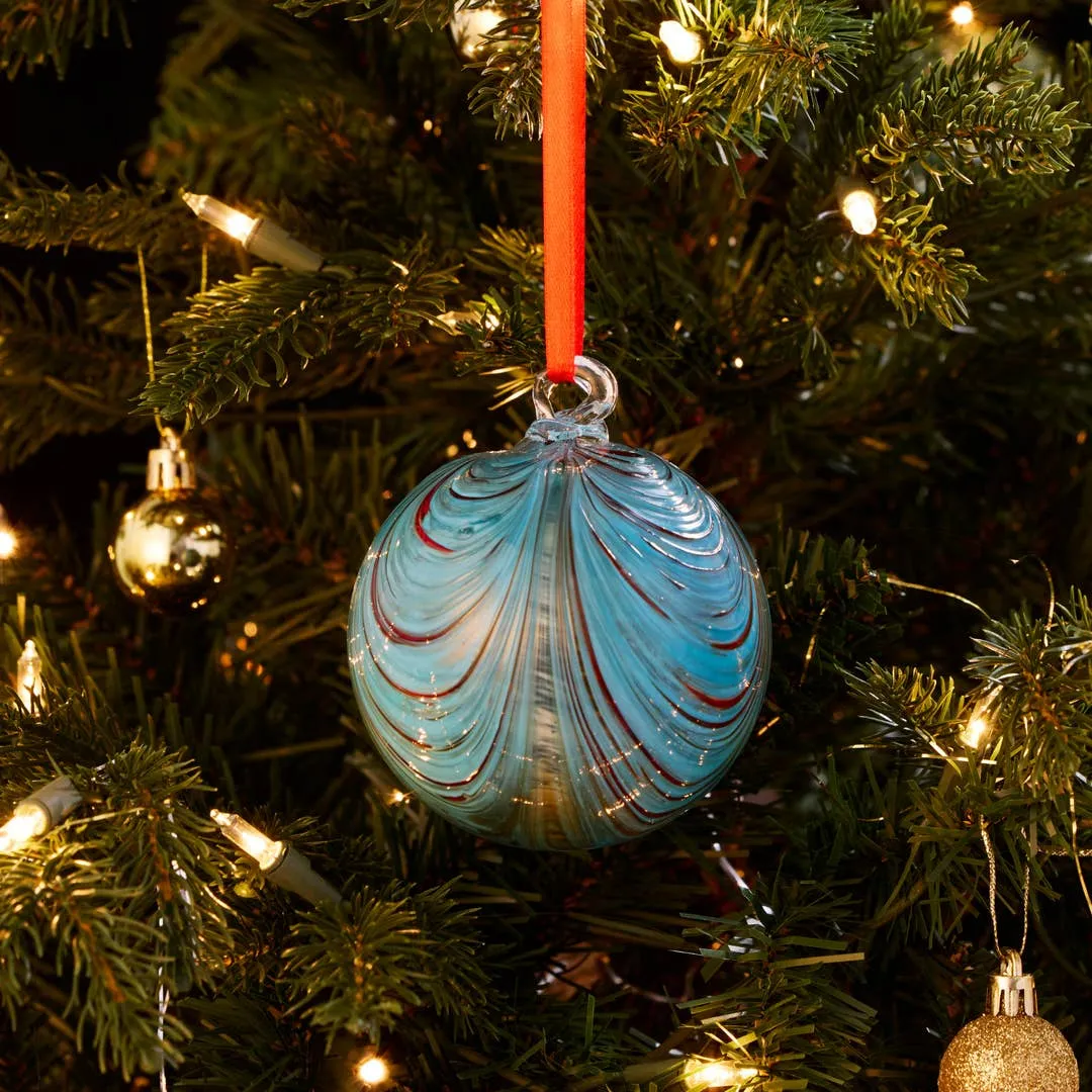 Wholesale Glass Holiday Ornament Bluesy Spiral Twist Blown for your store -  Faire