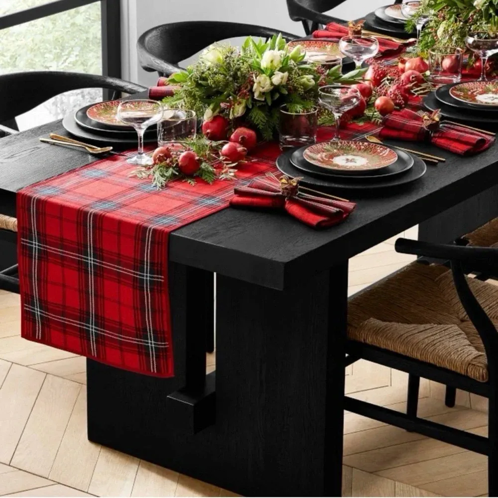 Williams Sonoma | Holiday | 2 William Sonoma Red Tartan Table Runners Ralph  Lauren Christmas | Poshmark