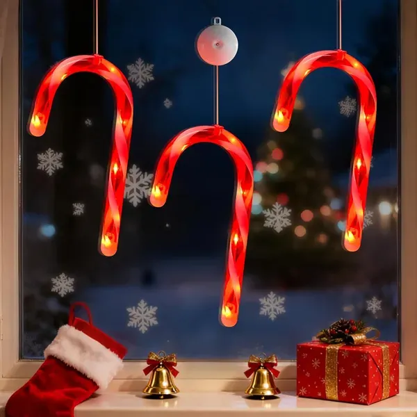 Window Lights Outdoor Christmas Lights With Timer Snowflake Window Light Decoration 36 LED Timer Modes Waterproof