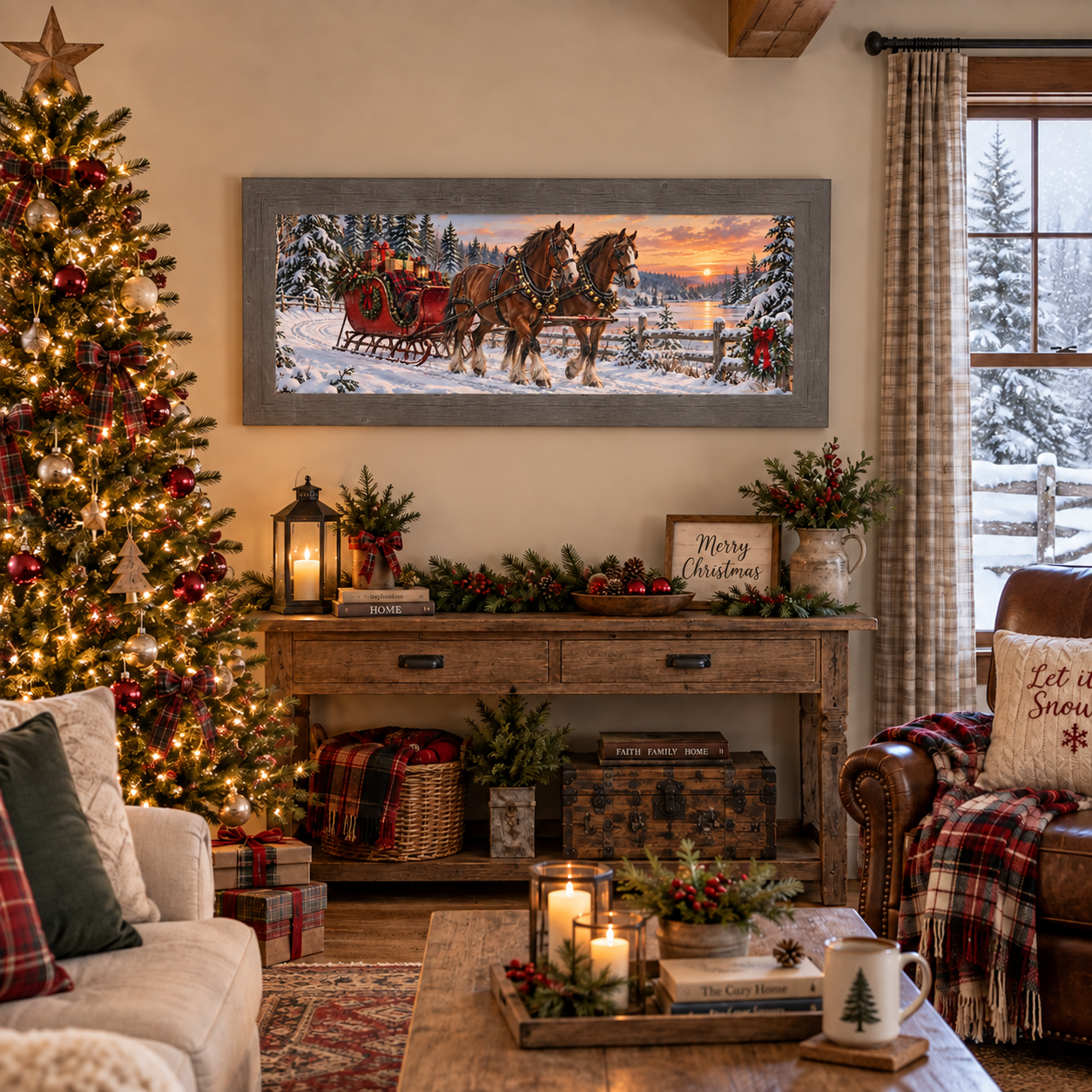 Winter Framed Wall Art – Seasonal Decor from November to February