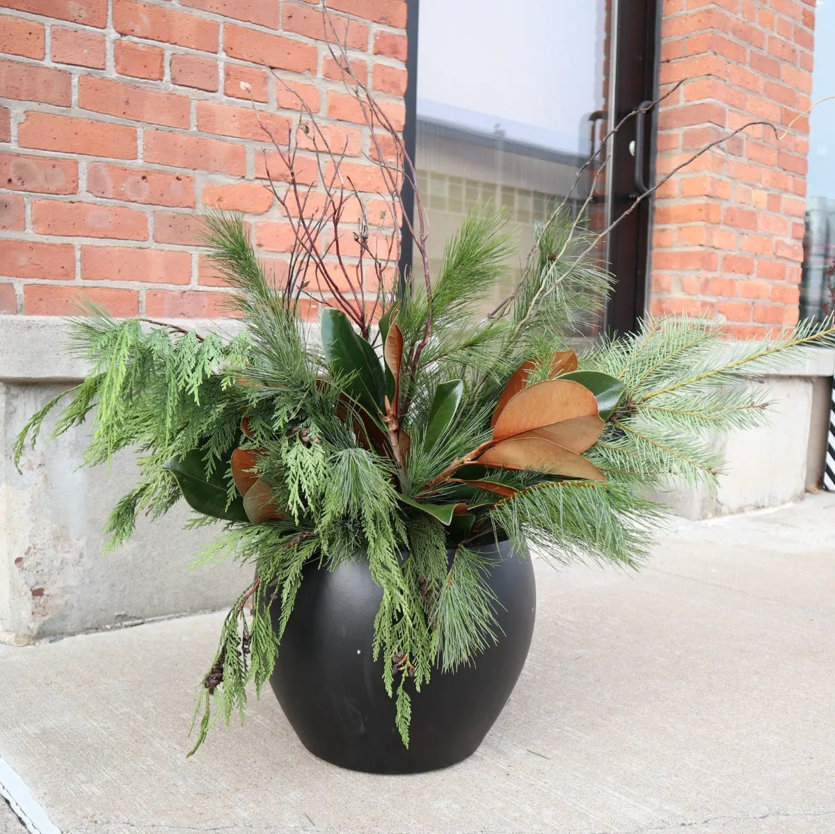winter planting pots Outdoor Winter Evergreen Planter Kit