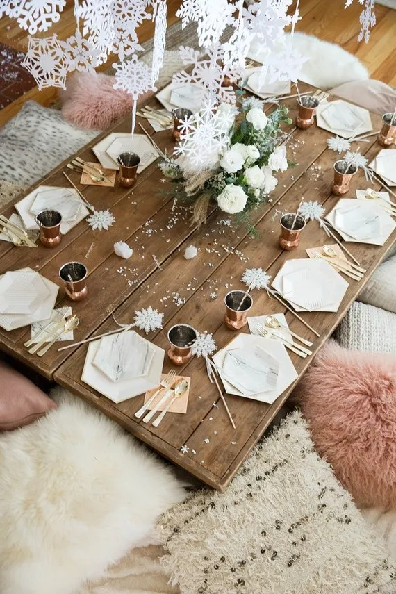 Winter wonderland 1st birthday | Winter party ideas | 100 Layer Cakelet