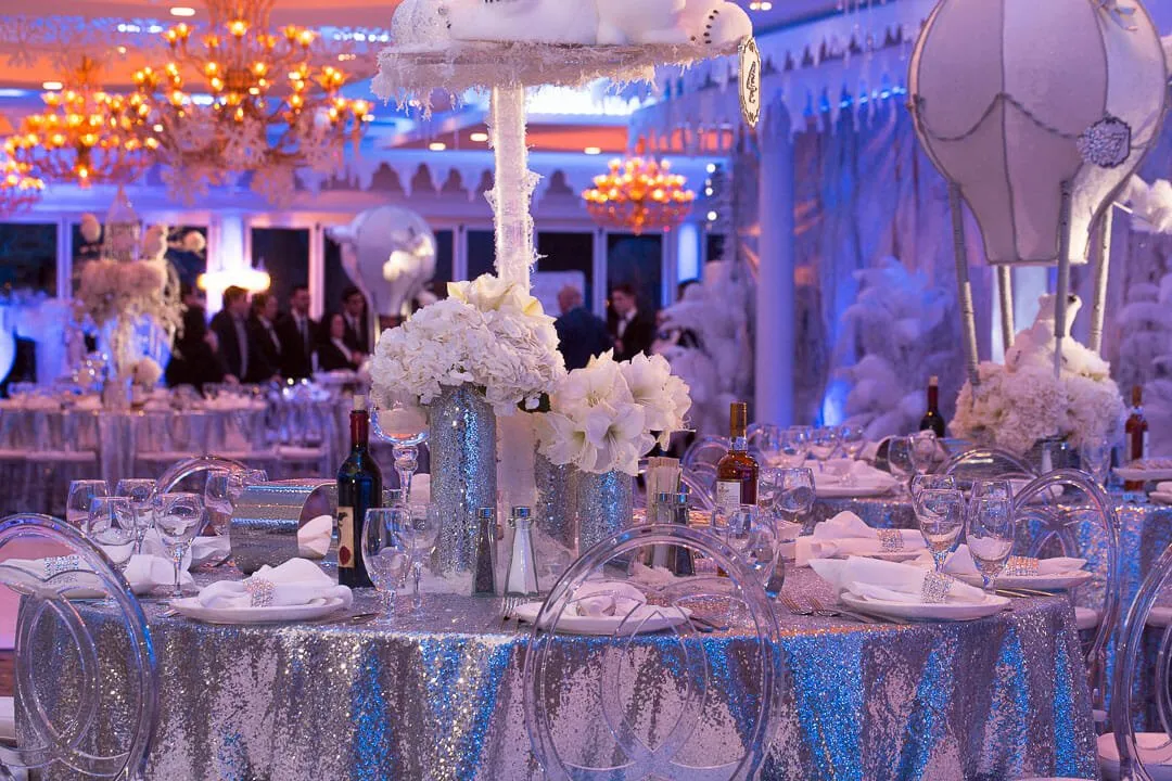 Winter Wonderland Table Setting - The Estate at Farrington Lake