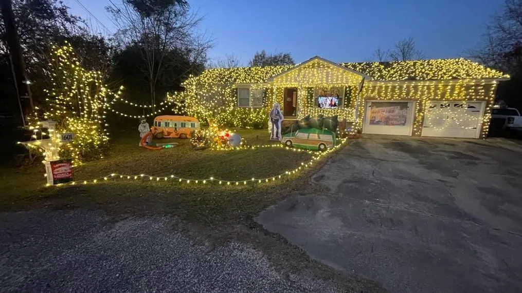 Woman creates 'National Lampoon's Christmas Vacation'-inspired holiday  light display