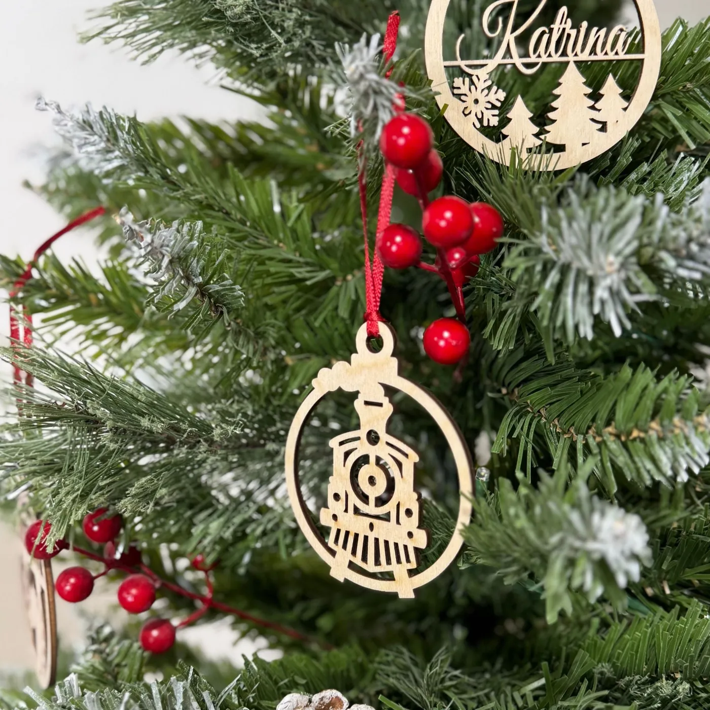 Wood Christmas Ornaments - Crafted in Alaska