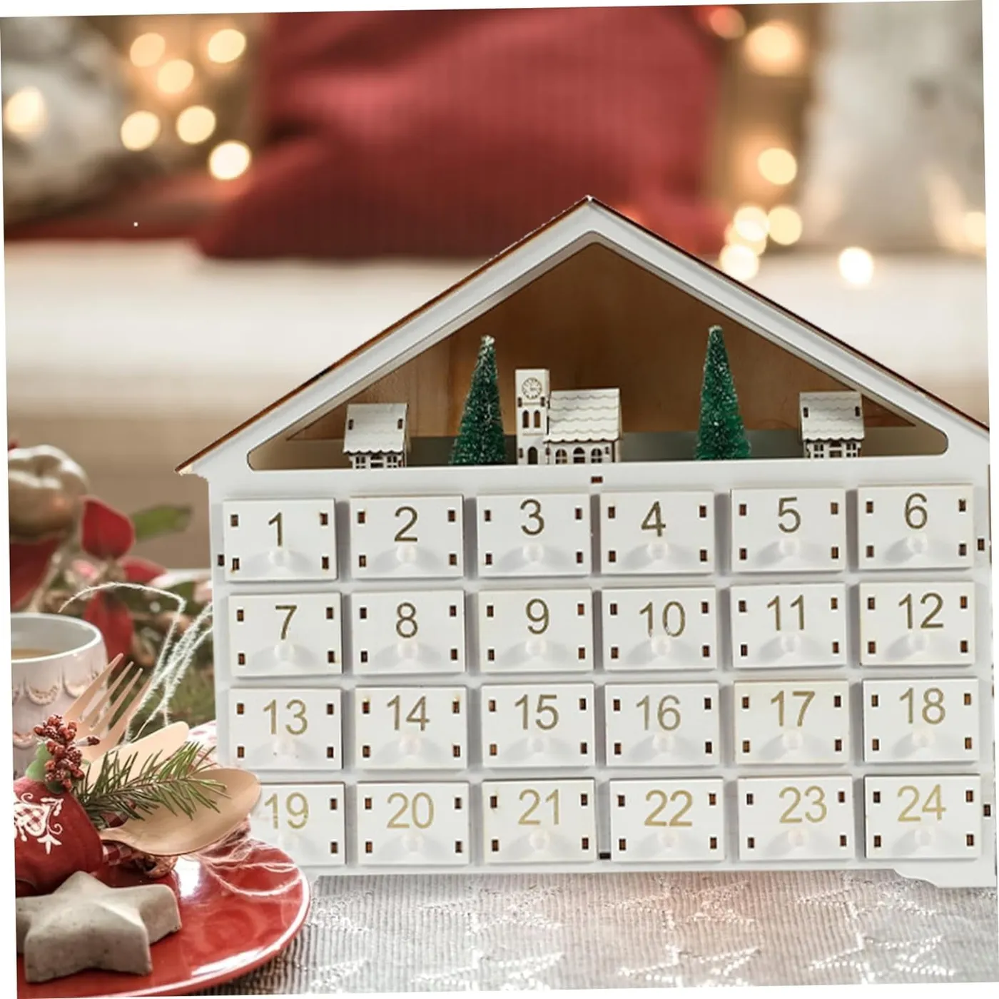 Wooden Advent Calendar, Reusable Empty Advent Calendar, DIY Christmas  Calendar with 24 Drawers, Unique LED Christmas Ornaments for Christmas  Decorations ( - Walmart.ca