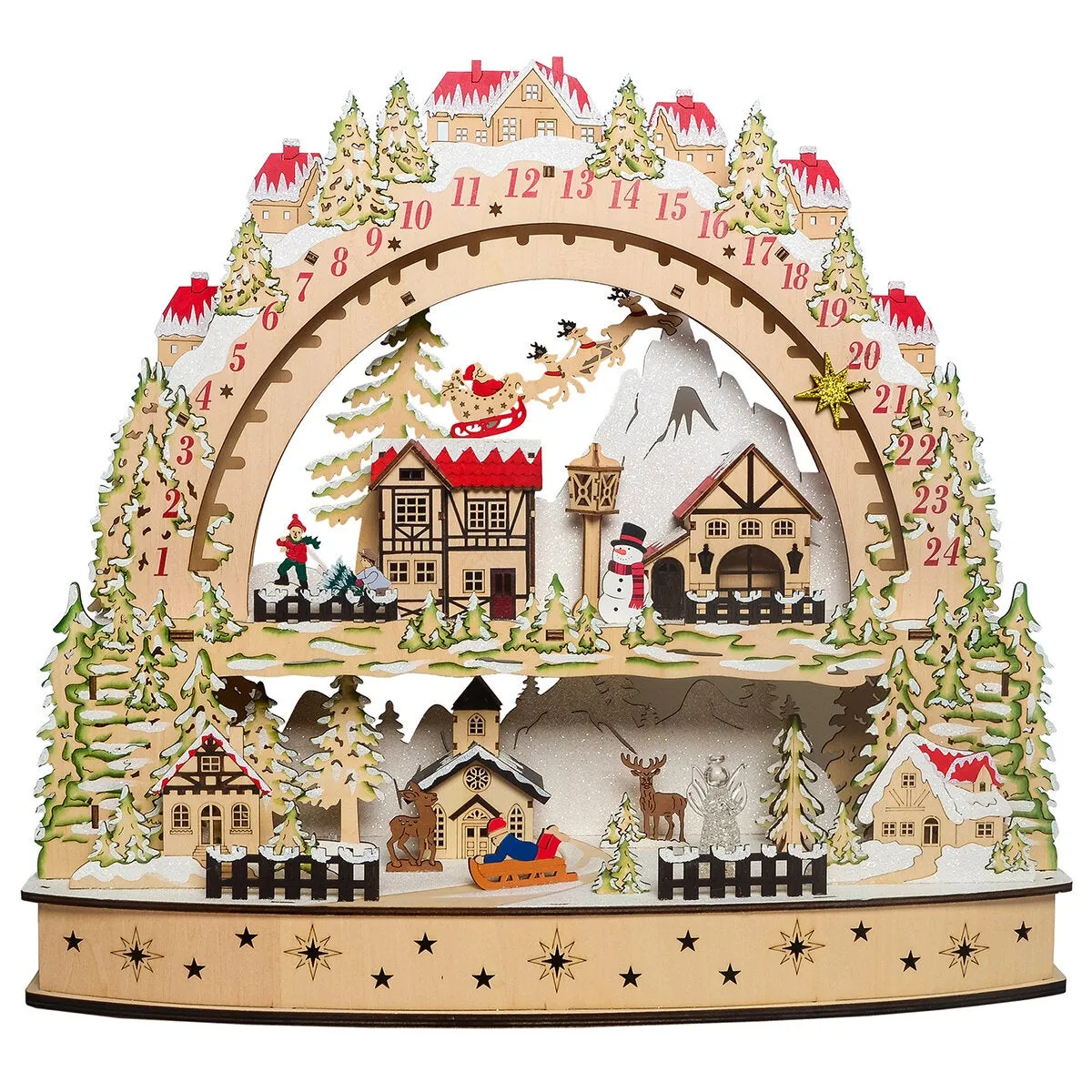 Wooden LED Advent Christmas Calendar | Costco Australia