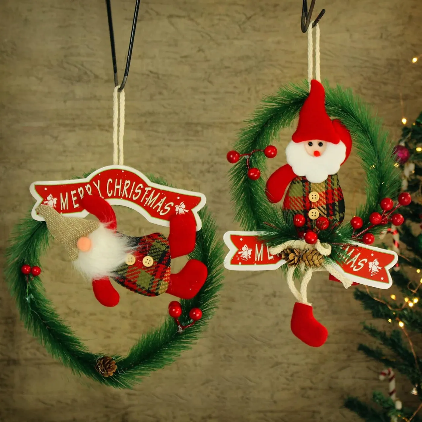 Wreath Christmas Door Decor Seasonal Wall Décor Autumn Winter Berry Wreath For Wall Or Door Decoration